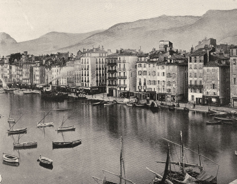 VAR. Quai de Kronstadt, à Toulon 1903 old antique vintage print picture